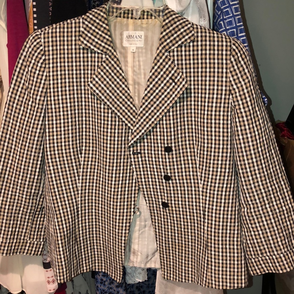 Armani shoulder pad jacket size 10